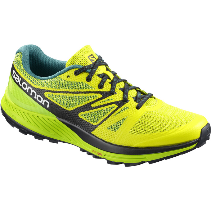 SALOMON SENSE ESE Philippines - Men's Trail Running Shoes - Yellow/Green | 267094-PMZ